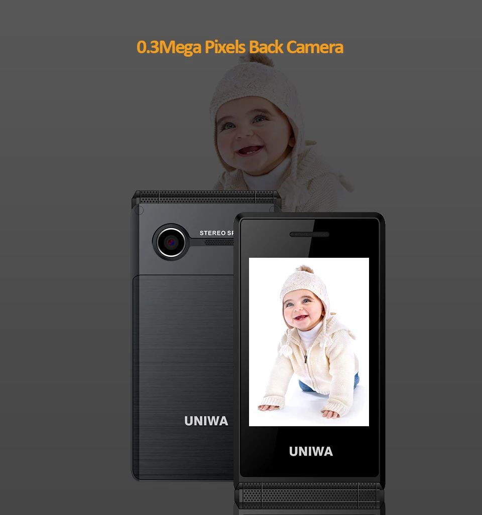 UNIWA X28 X18 флип GSM мобильный телефон 1,77, 2,8 дюймов двойной дисплей Dual SIM телефон для пожилых беспроводной Bluetooth FM мобильный телефон для пожилых людей