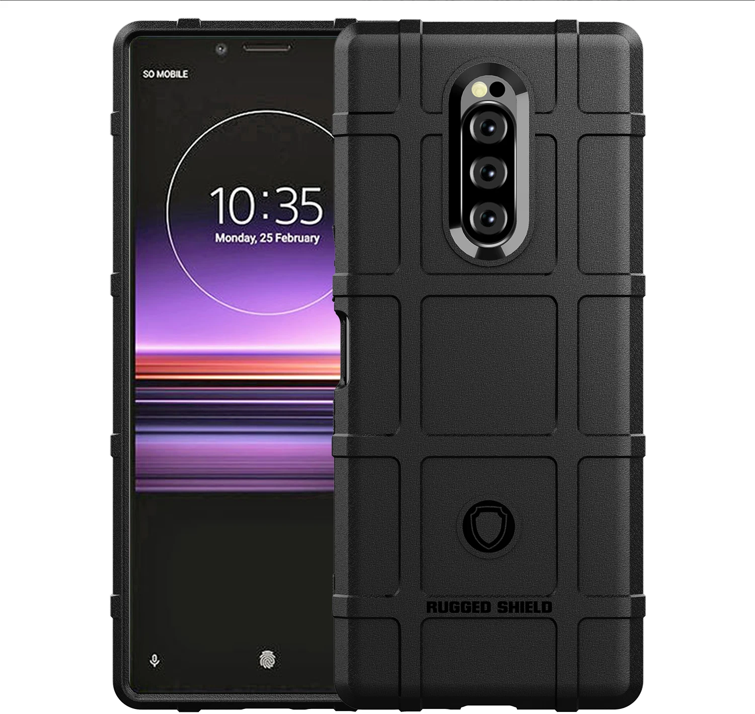 Чехол для Sony Xperia 1 J9110 Силиконовый прочный защитный чехол из углеродного волокна