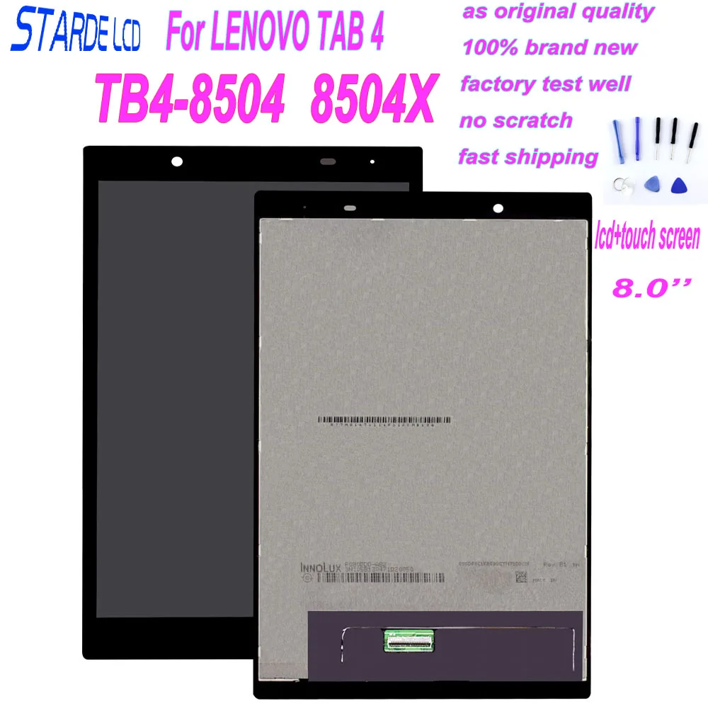 

Starde Lcd for LENOVO TAB 4 TB4-8504 TB4-8504X 8504F LCD Display Touch Screen Digitizer Assembly Replacement