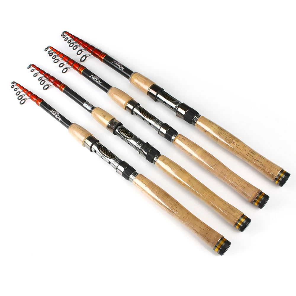 Удочка FISH KING телескопическая карбоновая 1 8 м 2 4 7 3 м|telescopic fishing rod|sea rodfishing rod |