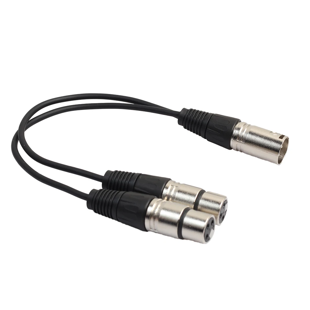 Новый 34 см 3Pin XLR 1 папа 2 Женский аудио удлинитель микрофона Y разделительный Шнур
