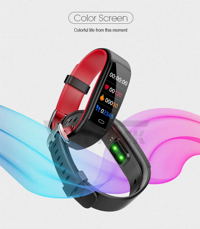 VERYFiTEK Y9 Smart Band Blood Pressure Heart Rate Monitor Wristband Female Physiological Reminder Pedometer Fitness Bracelet (4)