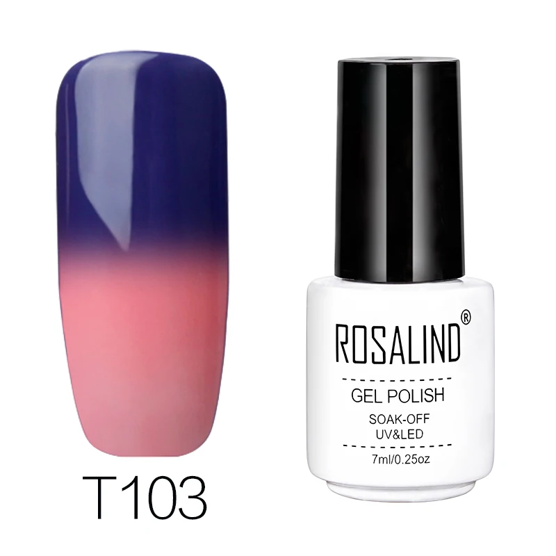 RCT103 Гель для ногтей ROSALIND 1 S, Гель-лак для ногтей, серия Hybrid Primer с изменением температуры и цвета, ультрафиолетовый, быстросохнущий, для маникюра - Цвет: RCT103