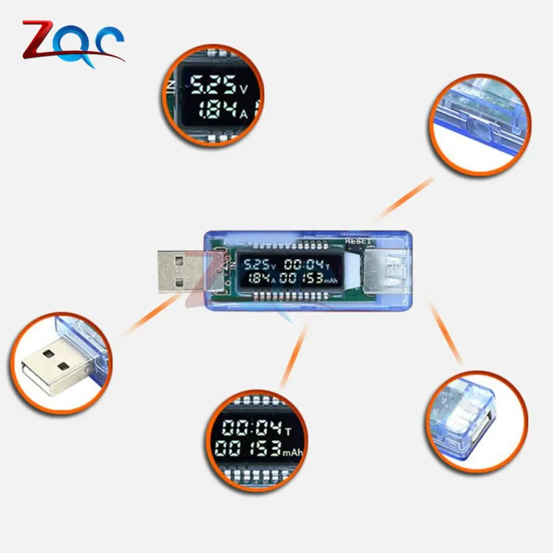 USB зарядное устройство Доктор напряжение измеритель тока Вольтметр Амперметр рабочее время мощность Емкость батареи тестер измерительные инструменты