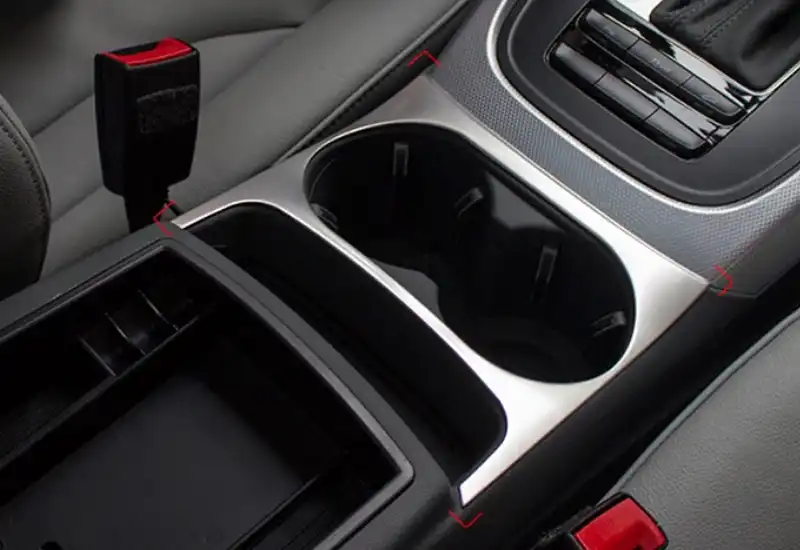 Interior Matte Chromed Water Cup Holder Frame Cover Trim For Audi Q5