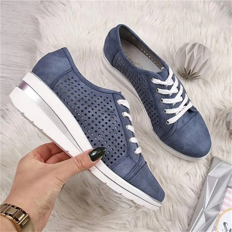 wedge canvas sneakers