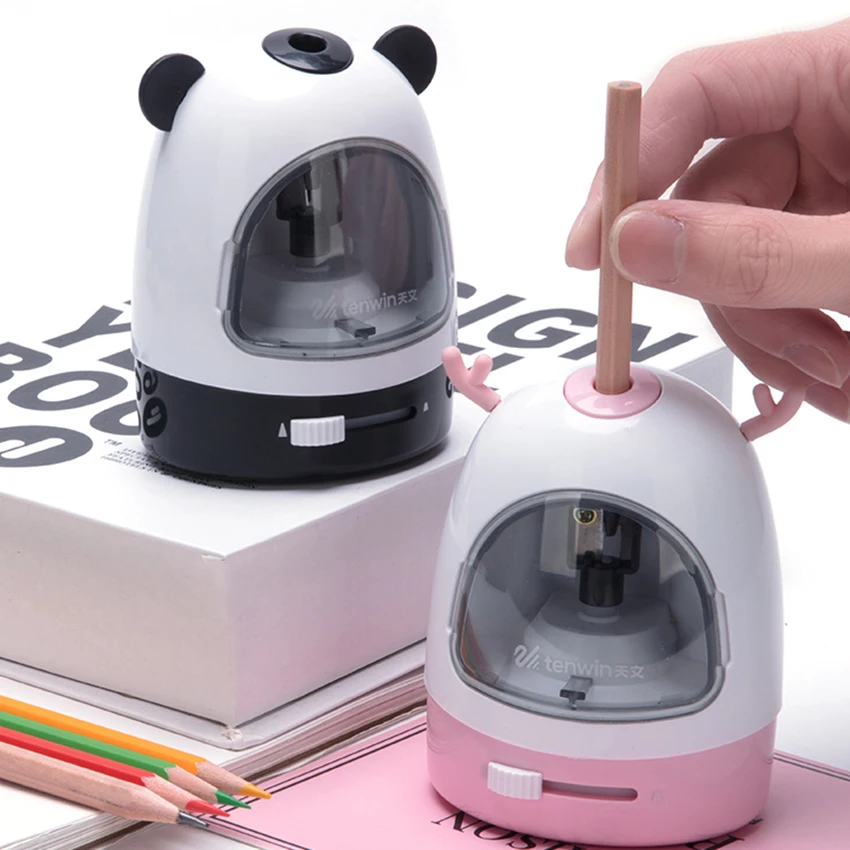 

Electric Pencil Sharpener, Heavy Duty Blade Sharpeners, Auto Stop for 6-8mm Colored Pencil with Replaceable Blade X1 & Antler X1
