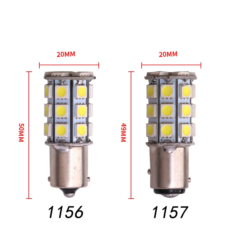 1 шт. 1156 BA15S 27SMD 5050 задний свет купольная резервная Тормозная лампа поворотные