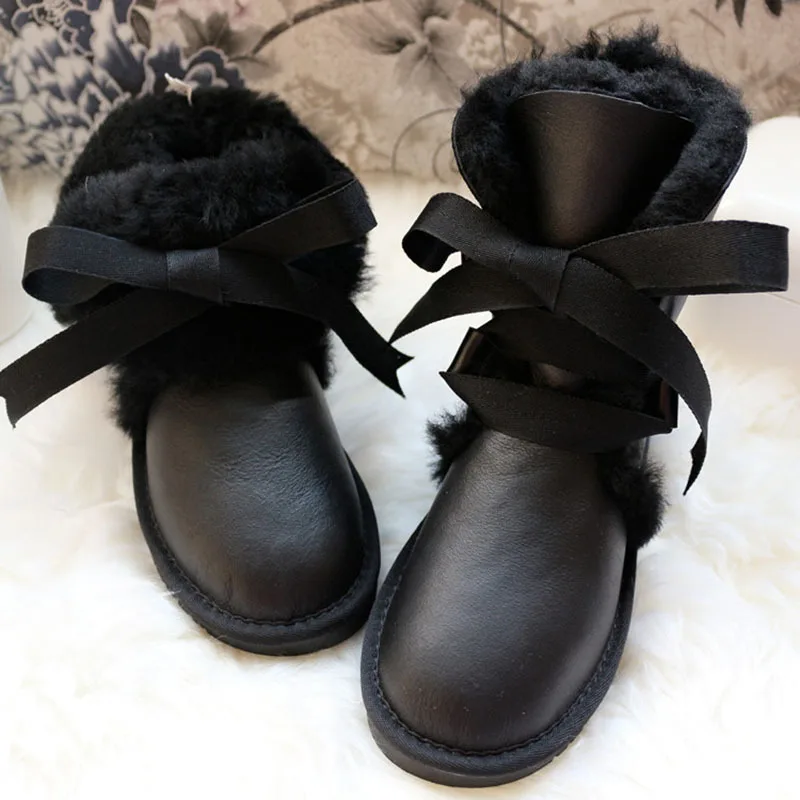 Ботинки из натуральной шерсти; Натуральная овечья кожа; женские зимние ботинки; Botas Mujer; зимняя обувь; женские ботинки; женская обувь на натуральном меху