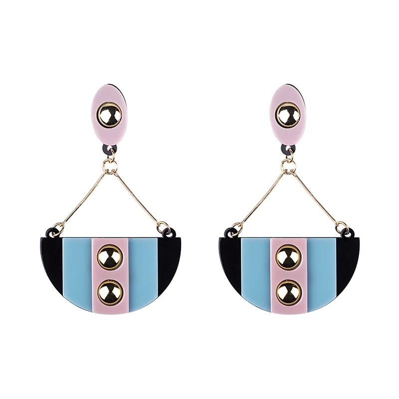 

GuanLong Handbag Pattern Colorful Resin Pendant Dangle Earrings Wholesale 6 Color