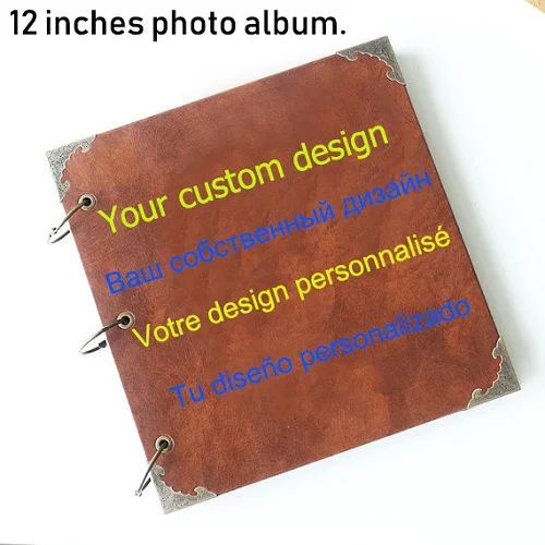 Персонализированный с монограммой Выгравированный Свадебный фотоальбом крафт альбом для скрапбукинга - Цвет: 12 inches own design