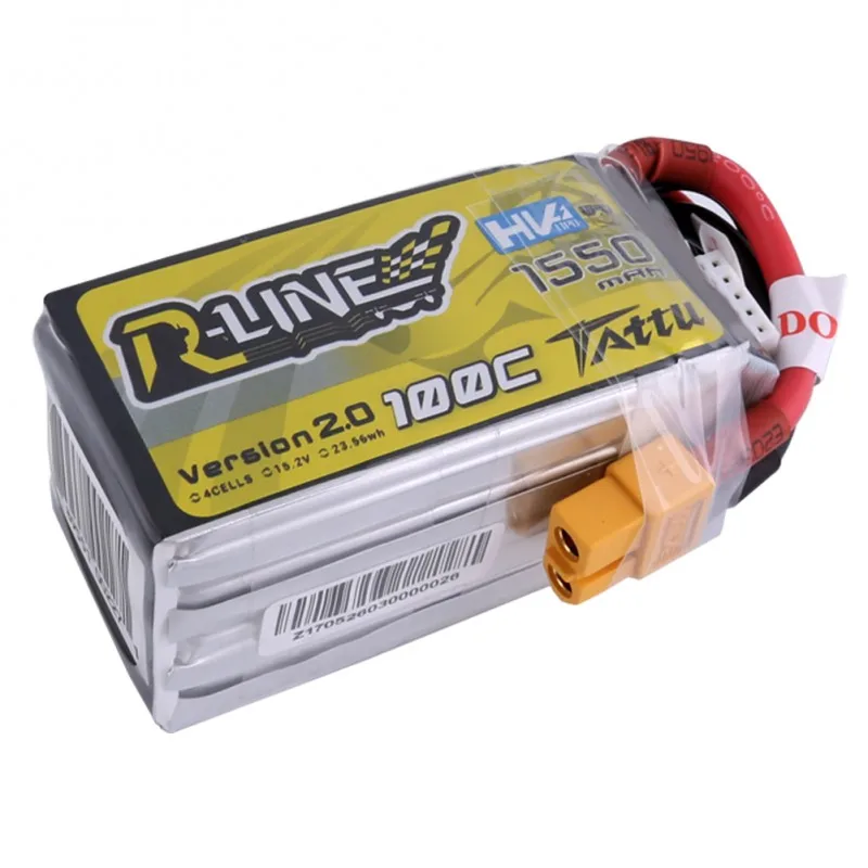 

Tattu R-Line Version 2.0 1300mah 1550mAh 100C 4S 15.2V 4.35V HV High voltage Lipo Battery XT60 Plug FPV Racing Drone