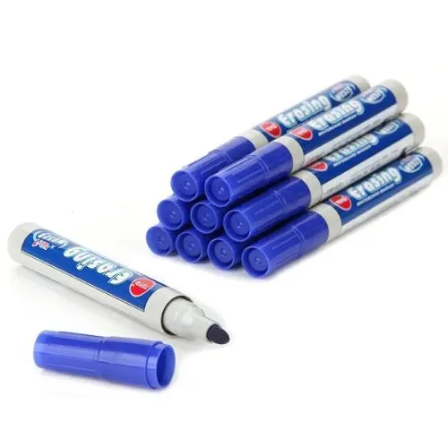 5 пачек 10 шт маркерная ручка для стеклянной доски стираемая с синими чернилами офисная