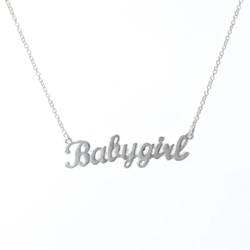 

Personalized Cute Daddy' Girl Babygirl Necklace Custom Pendants For Children's birthday Gift Honey Jewelry