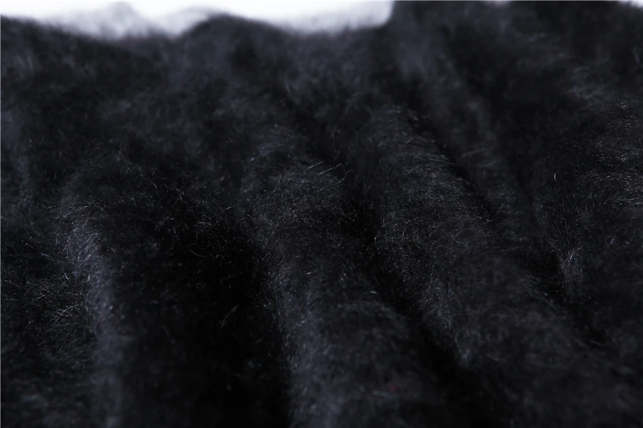 BAHTLEE, осенне-зимний женский пуловер из ангоры, свитер, вязаный, норка, кашемир, Круглый ворот, разноцветный, геомический, сохраняет тепло, плотный