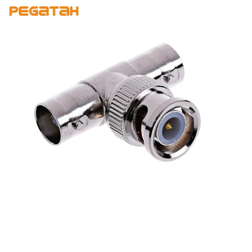 

10pcs JR-B28 Right Angle tee BNC junction 2 female 1 male CCTV BNC Connector rg58 rg59 rg6 connector for cctv system