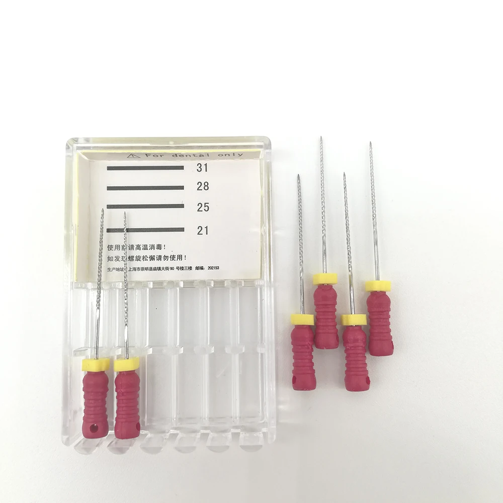 6 шт./упак. 25#-25 мм стоматологические K файлы корневой канал Endo файлы стоматологические инструменты ручные файлы из нержавеющей стали K Файлы стоматология лабораторные инструменты