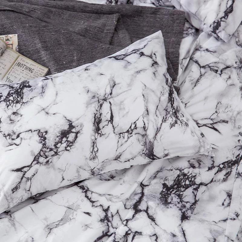 

Marble Cloud Pattern Duvet Cover Set Luxury Microfiber Bed Set Down Comforter Quilt Pillow Case Sham Twin Queen King Full Size