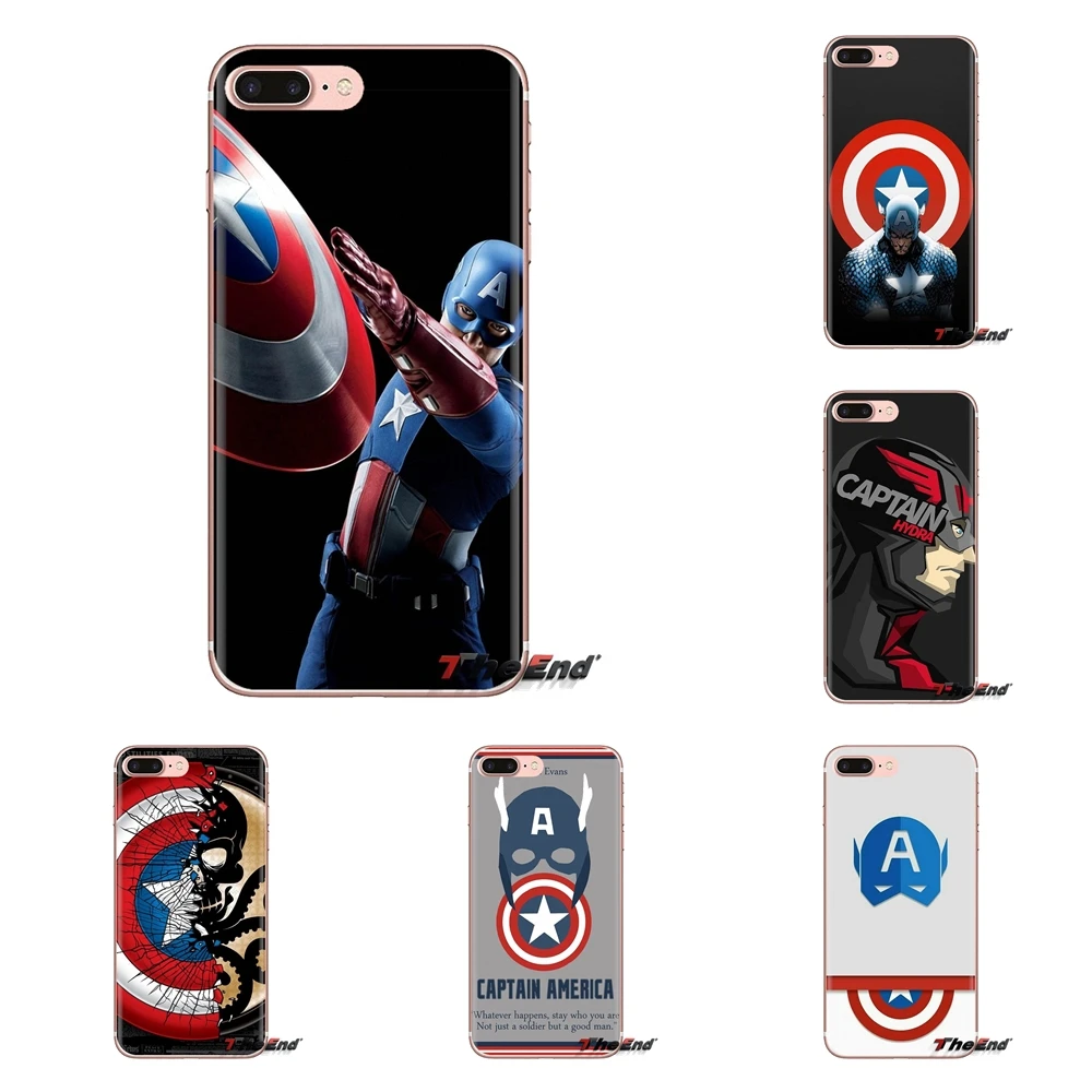 Transparent Soft Cases Covers marvel Captain America For Huawei Mate Honor 4C 5C 5X 6X 7 7A 7C 8 9 10 8C 8X 20 Lite Pro |