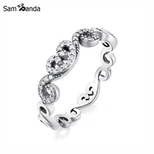 Подлинное Оригинальное кольцо из стерлингового серебра 925 пробы, кольцо в форме сердца, кольца на палец, любовь, прозрачный CZ винтажный подарок для женщин, свадебные украшения