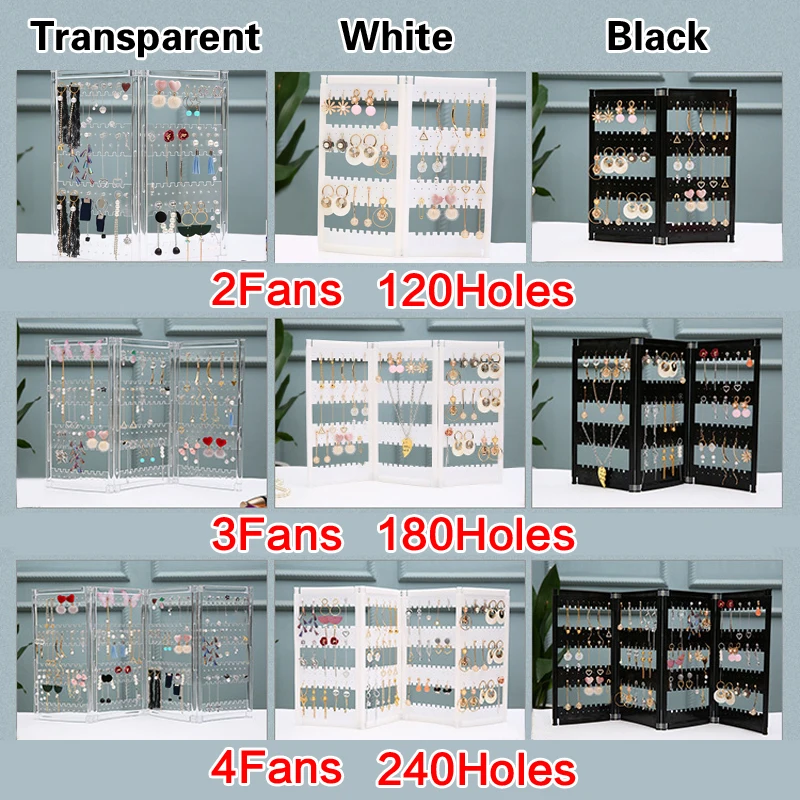 New Top Sale Plastics Earring Storage Doors Design Nice Jewelry Hanging Holder Rack Acrylics Jewelry Display Stand Earrings