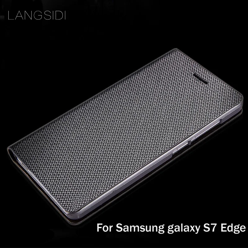 Wangcangli брендовая натуральная кожа чехол для телефона ромба раскладушка samsung galaxy