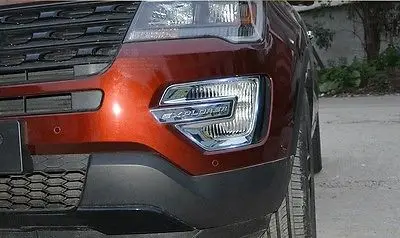 

Chrome Front Fog Light Lamp Covers 4pcs for 2016 new Explorer Ford