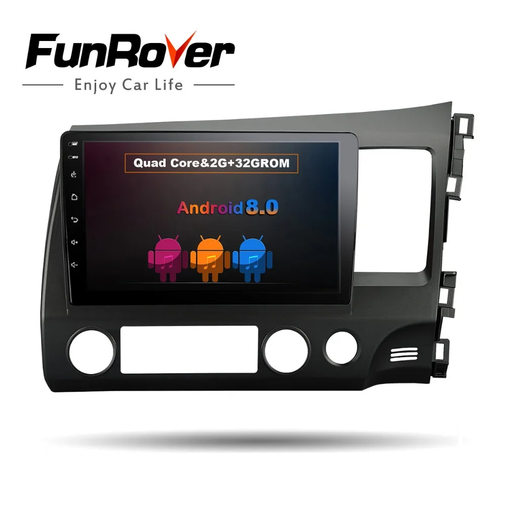 

FUNROVER Quad core Android 8.0 2 din autoradio video For honda CIVIC 2006-2011 Right-hand driving RHD Civic Navigation GPS DVD