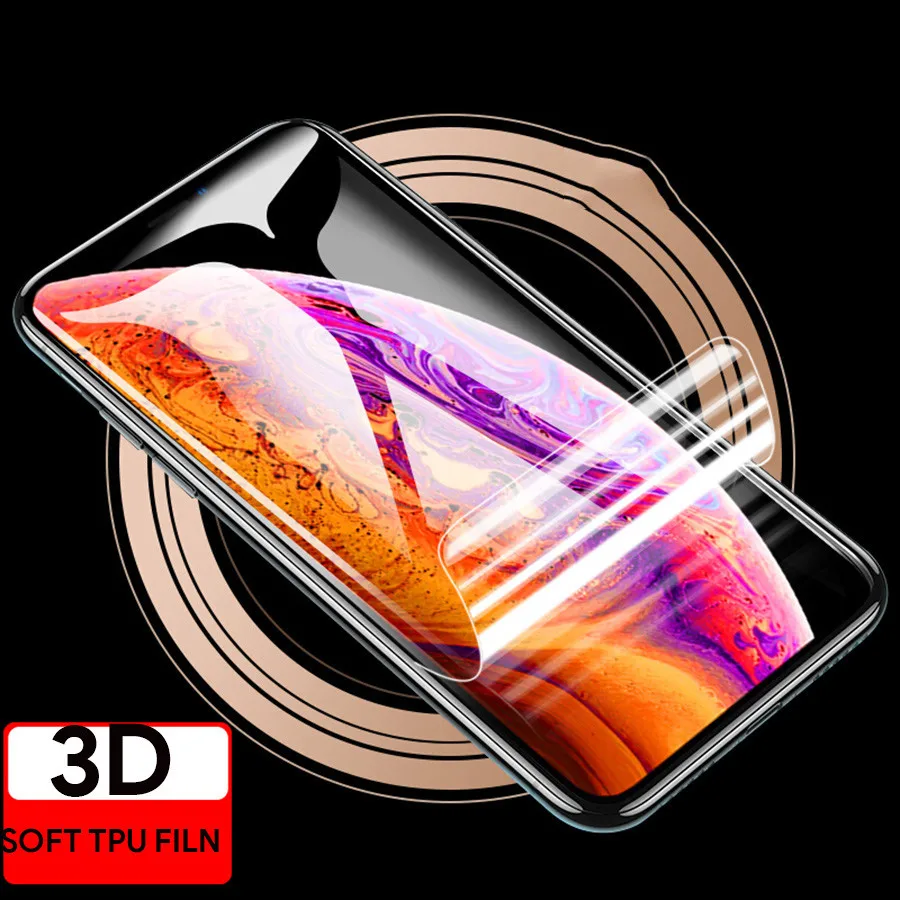 

ALIVO 3D Full Cover Screen Protector For iPhone XS Max XR Protective Silicone Clear Soft TPU Film For iPhone X 10 8 7 6 6s Plus