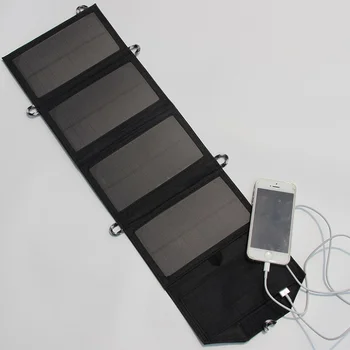 

7W 5V Foldable Solar Panel Charger Outdoor Portable Solar Charger for Cell Phone Mobile Phone Power Bank Black Free Shipping