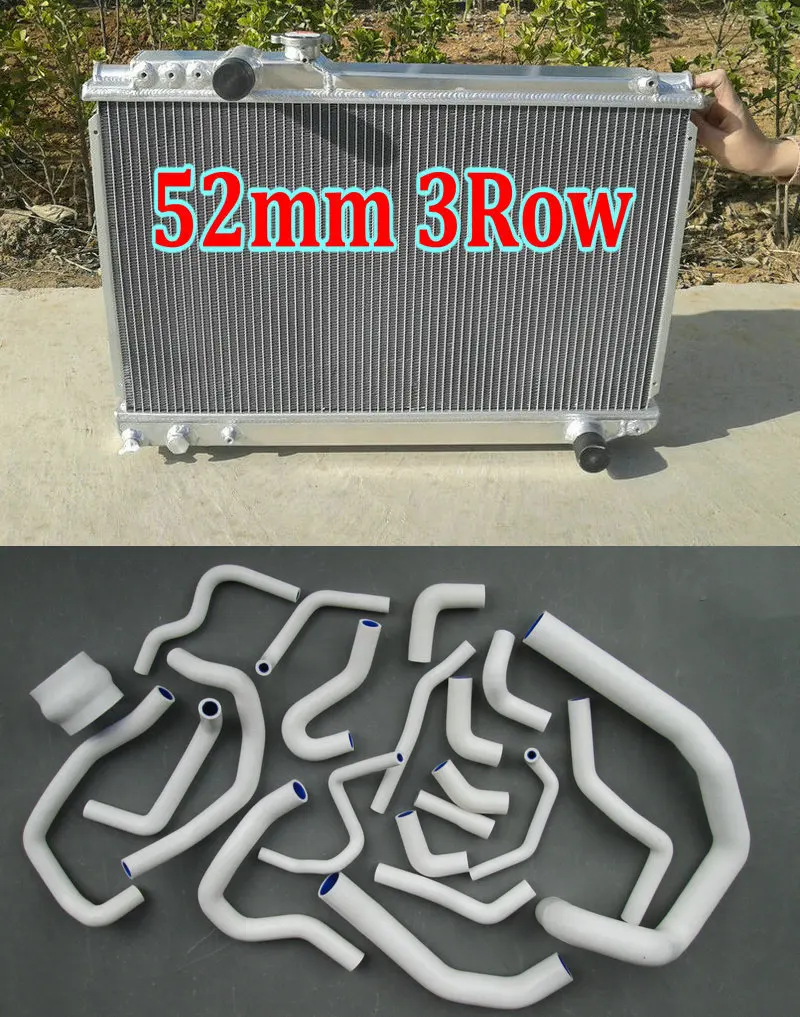 For 86-92 Toyota SUPRA 3.0 Turbo MK3 SOARER 7MGTE MT aluminum radiator /& 2 fans
