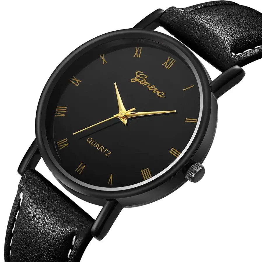 

quartz watch women watches waterproof Watches Casual Leather Band Analog Quartz Alloy Wrist Watch free shipping2018