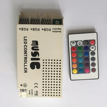 

24 Key Wireless RGB LED Strips Music Sound Controller Dimmer 12/24V