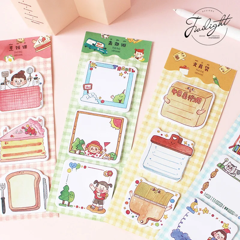 

Sweet Life Series Group Kawaii Scrapbooking Stickers Sticky Notes School Office Supplies Stationery Page Flags