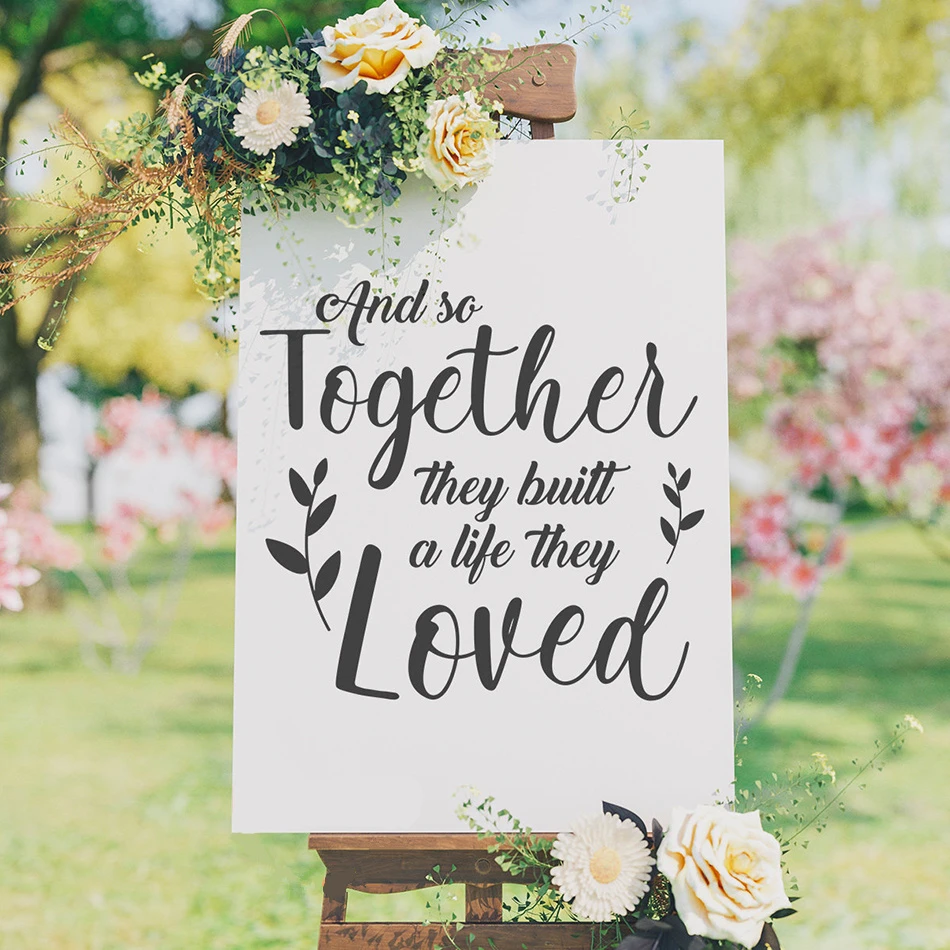 And So Together They Built A Life They Loved Wall Decal Wedding Wall Decor Vinyl