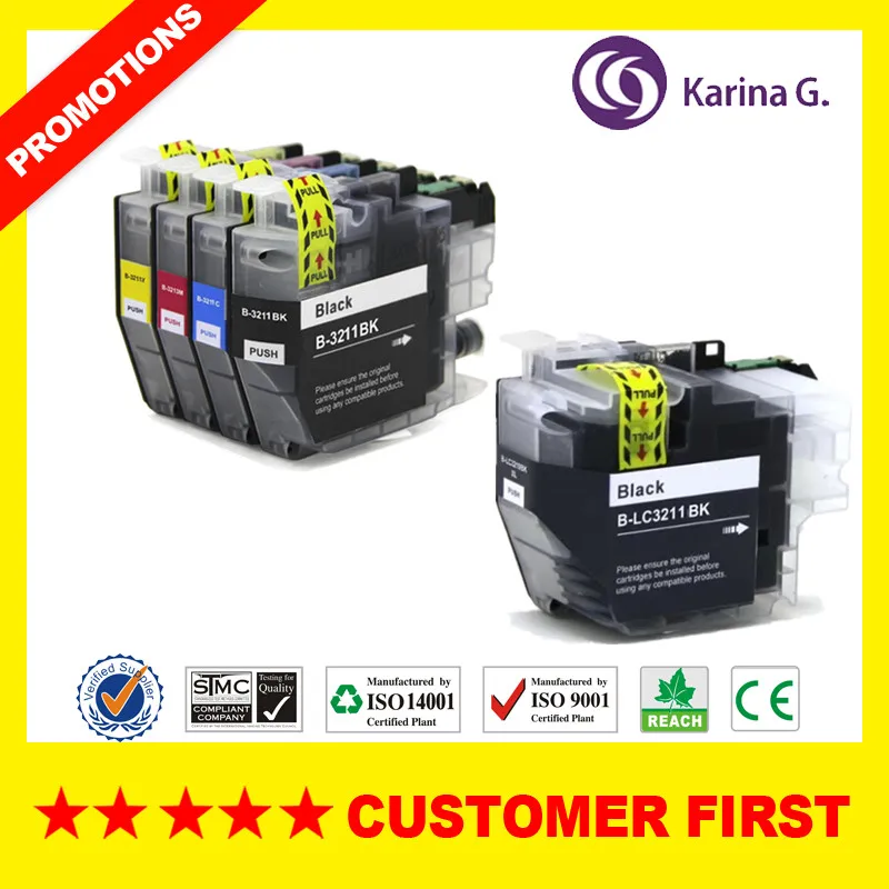 

Compatible for Brother LC3211 ink Cartridge suit for DCP-J772DW,DCP-J774DW,MFC-J890DW,MFC-J895DW etc.printer