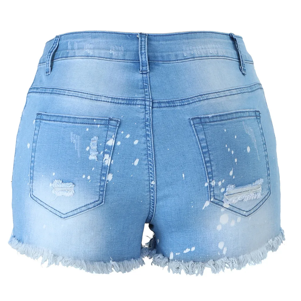 Летние повседневные джинсовые шорты женские с кисточками джинсы скинни на молнии горячие байкерские короткие джинсовые брюки уличная