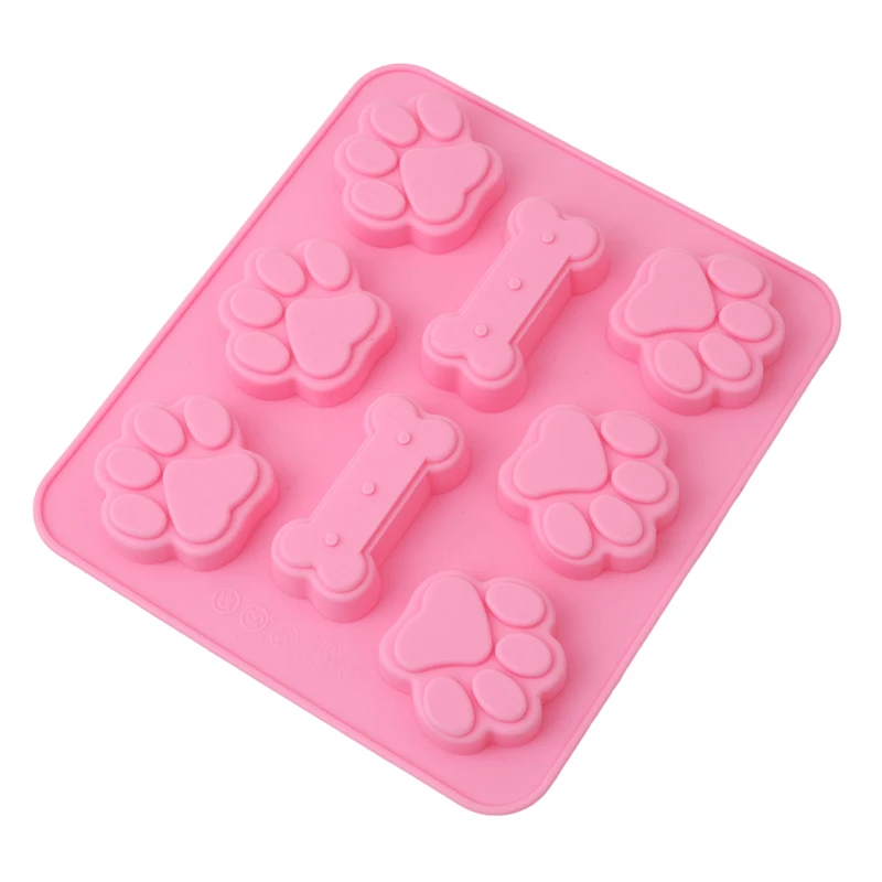 Fun Lovely Biscuit Cake Mold Puppy Paw & Bone Shape Kitchen Multifunctional Silicone Baking Pastry Deserts Cookies Mould G894600|baking pastry|shaped