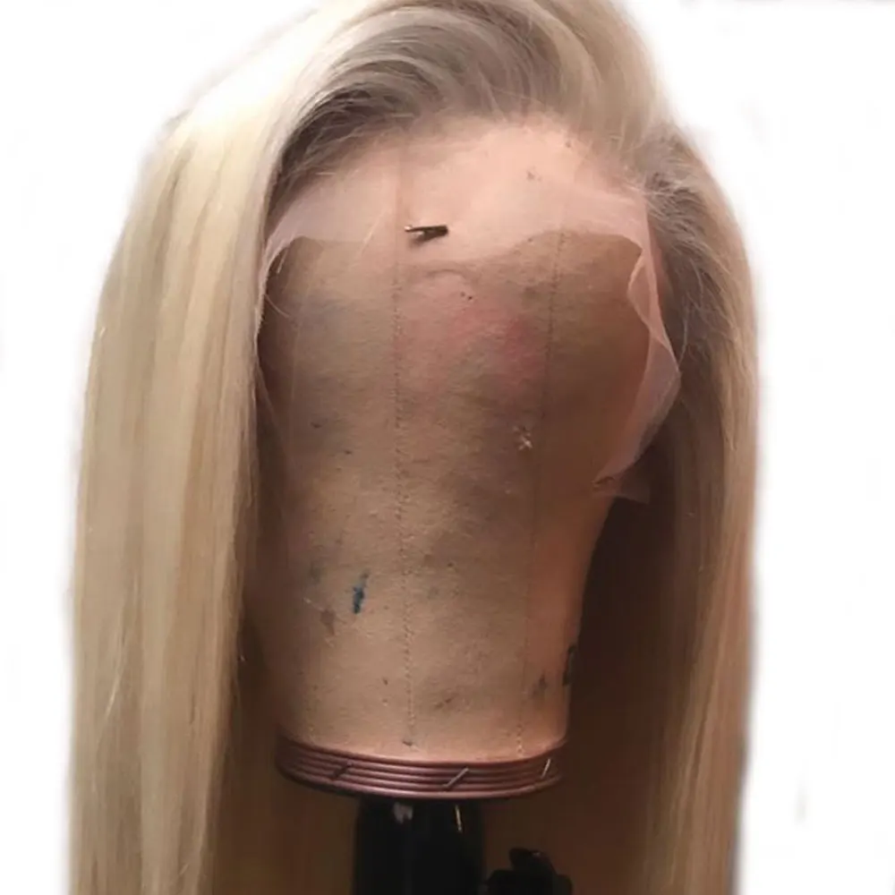 

360 Lace Frontal Human Hair Wig Pre Plucked Brazilian Remy Hair 613 Blond Straight invisible Lace Wig With Baby Hair