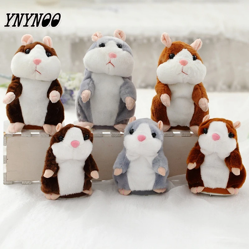 

YNYNOO 2017 Talking Hamster Mouse Pet Plush Toy Hot Cute Sound Record Hamster Educational Toy for Kids Christmas Gift
