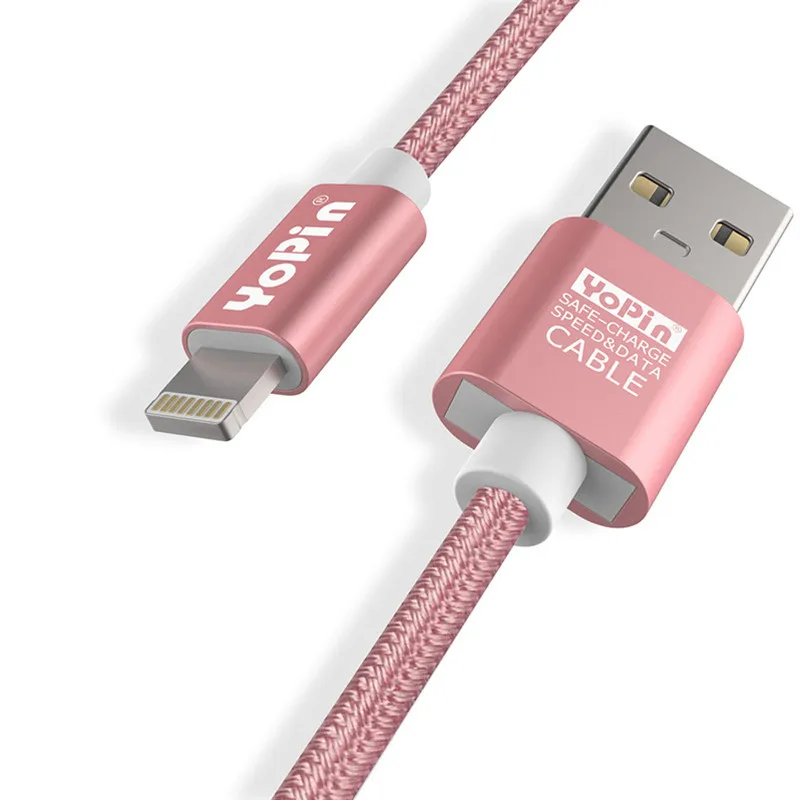 USB Cable for iPhone 6 6s 7 Plus Power Cord i6 Phone Charger Nylon Line