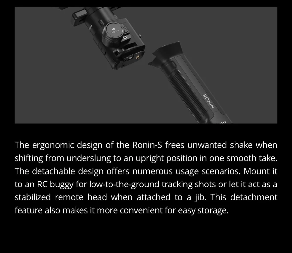 DJI Ronin S Профессиональный Камера Управление 3-осевая стабилизация Max Срок службы батареи 12 часов 3,6 кг грузоподъемность Ёмкость