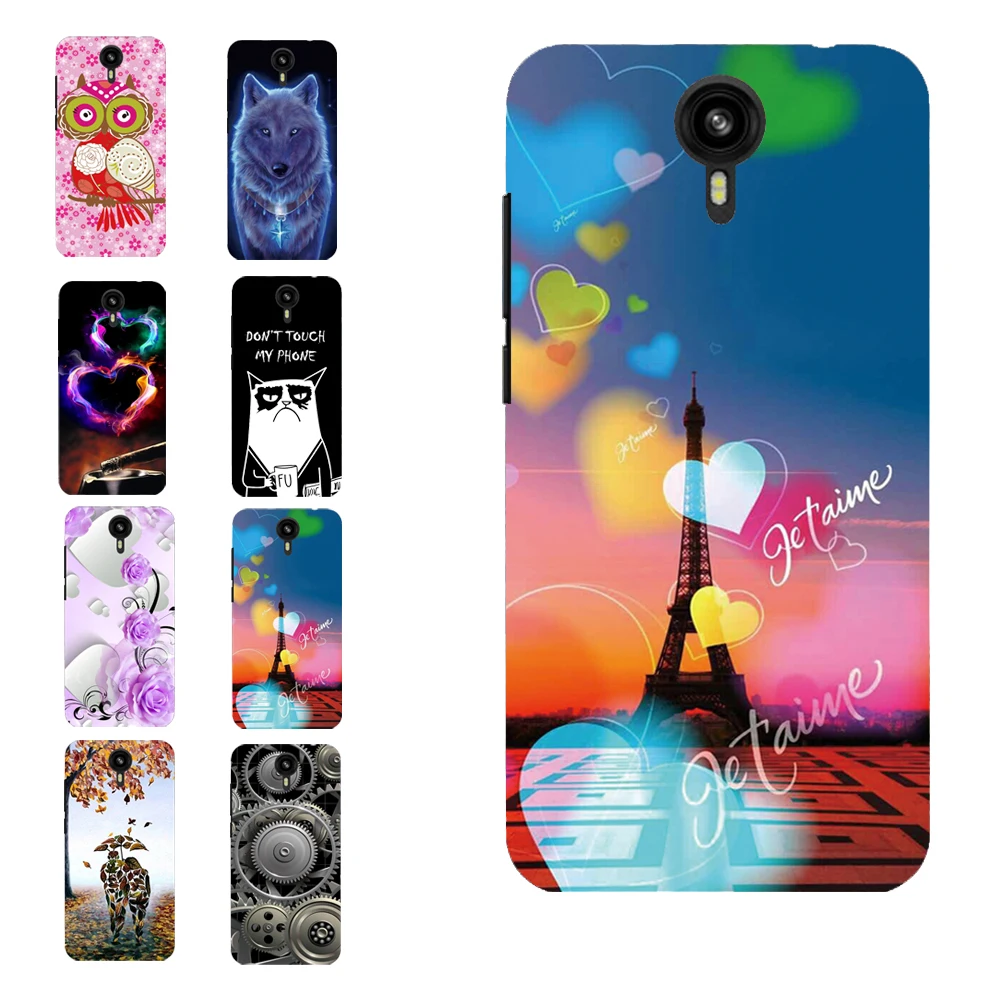 

New Shell Carton Wolf King Animal Paint Silicon Soft Case for Prestigio Muze B3 PSP3512DUO Back Cover Housing Bag