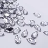 JUNAO 1000pcs 8*13mm Sew On Colorful Drops Rhinestone Applique Flatback Acrylic Strass Diamond Sewing Crystal Stone DIY Crafts ► Photo 2/6
