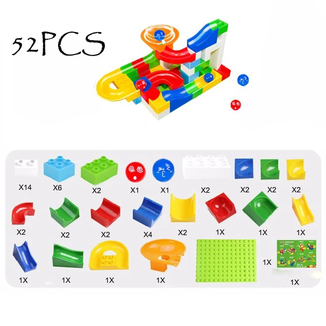 104-208 шт строительные мраморные гоночные горки, кирпичные лабиринты, шарики, строительные блоки, развивающие кирпичи, сумасшедшие мраморные дорожки