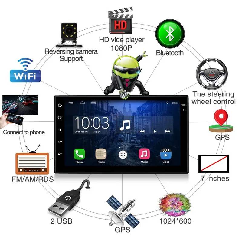 

VEHEMO AUX/USB/TF/FM Mirror Link Remote Control Automobile MP5 Player Car Audio Audio Video Player Car MP5 Car Electronics