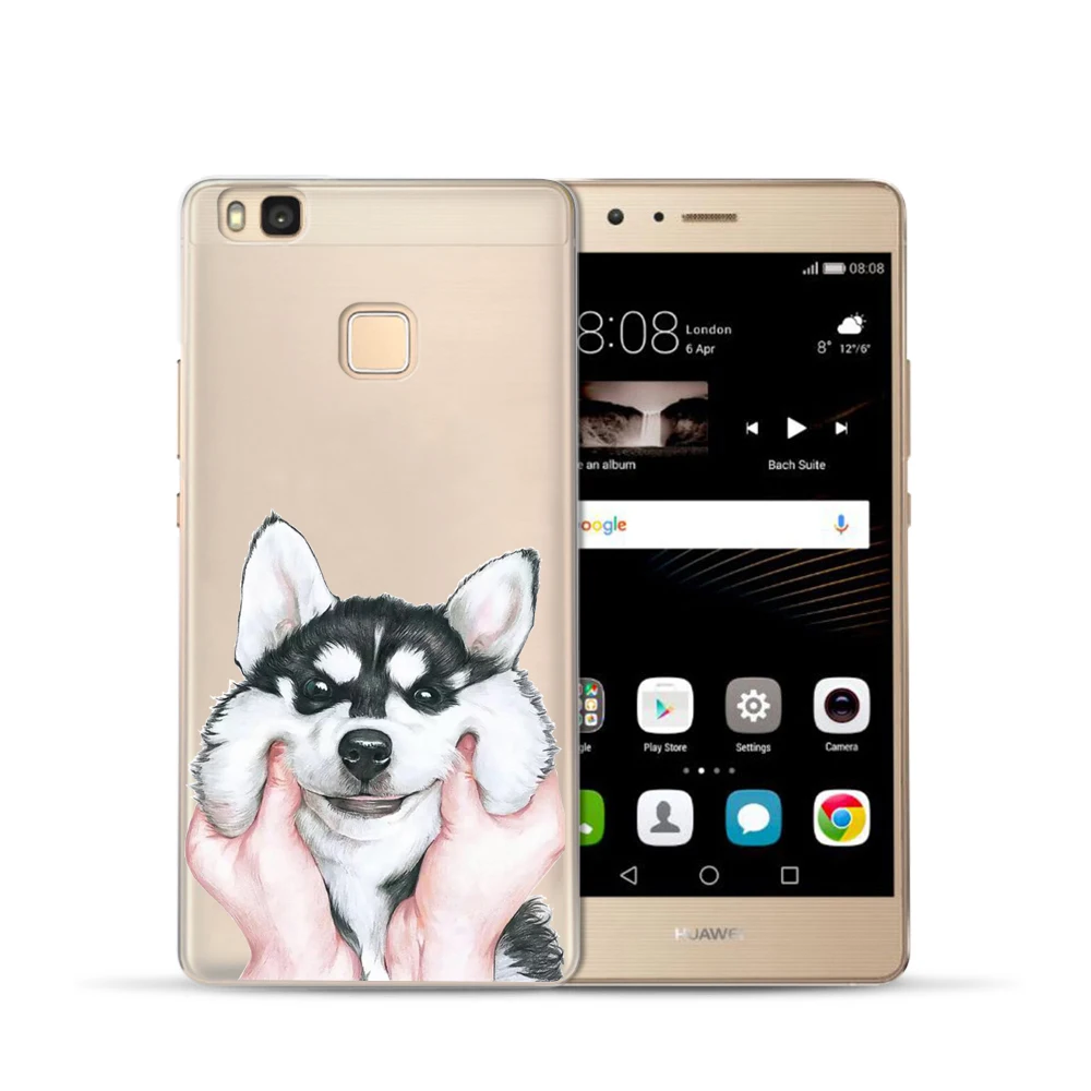 Soft silicone phone case For Huawei P10 Plus P10 P9 P8 Lite P20 case Super Cute cartoon animals Corgi for honor 9 6A 6X 10 Case