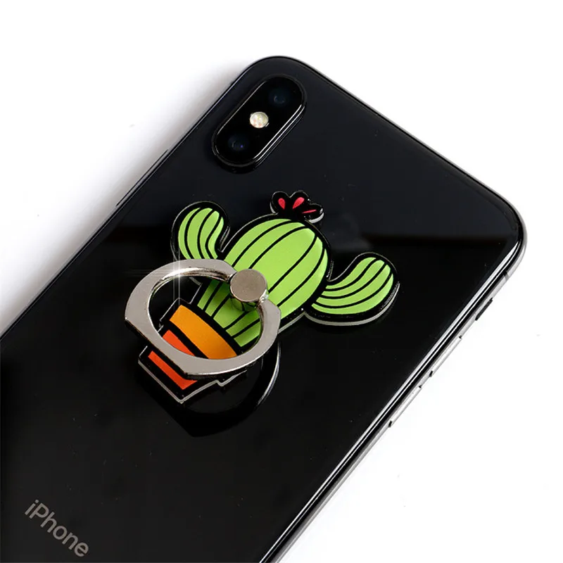 

Mobile Phone Stand Holder cactus lipstick For iPhone Xiaomi Huawei All Phone Finger Ring Mobile Smartphone Phone Holder Stand