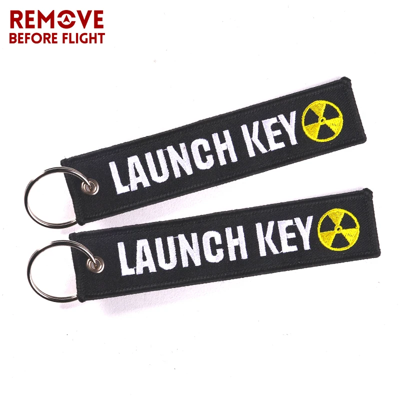 Fashion Nuclear Launch Key Chain Bijoux Keychain for Motorcycles and Cars Gifts Tag Embroidery Key Fobs OEM Keychain Bijoux 8