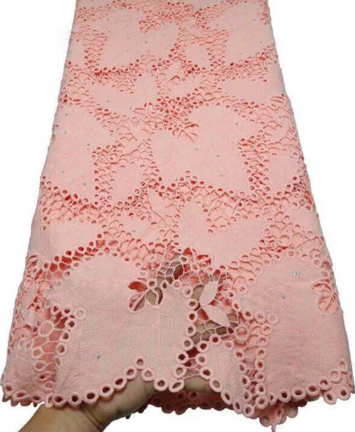 

5Yard High Quality 8Color African Embroidery Water soluble Milk Silk Lace Fabric Guipure Cord Nigerian Wedding Lace Fabric ETB61